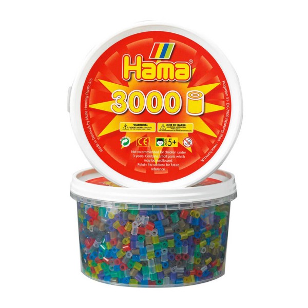 Hama Dose mit 3000 Bügelperlen Transparent